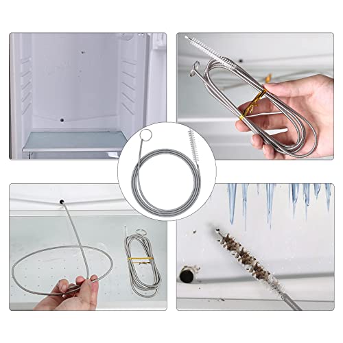 Extra Long Pipe Tube Cleaner Fridge Drain Pipe Dredging Tool Flexible Drain Brush Skinny Tube Spiral Cleaning Brush Drinking Straw Cleaner Brush Nylon Spring Aquarium Filter Brush 155CM (1) - view 5