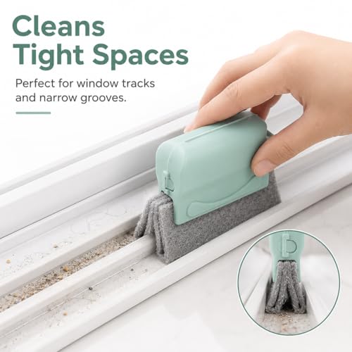 Magic Window Track Cleaner, Handheld Deep Cleaning Brush Set for Window Slides, Tile Grout, Shutter Slats, Car AC Vents & Narrow Gaps (3PC Multi-Tool Kit) - view 4