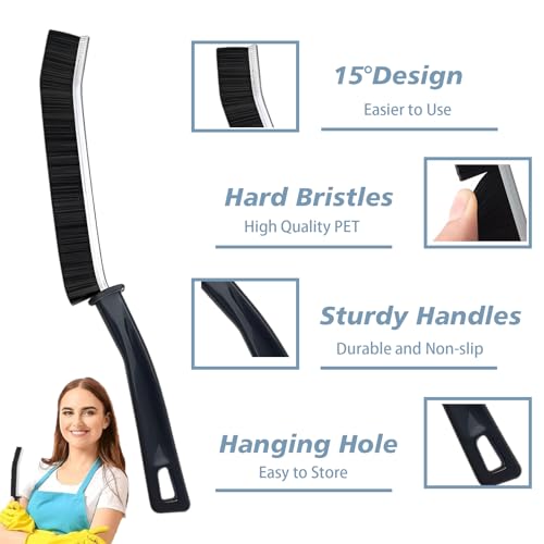 Crevice Cleaning Brush Magic Brush Tool, Bathroom Tile Groove Gap Radiator Window Sink Alloy Cleaning Scrubbing Brushes with Long Handle, Thin Cleaning Supplies for Home Kitchen Narrow Corners - view 2