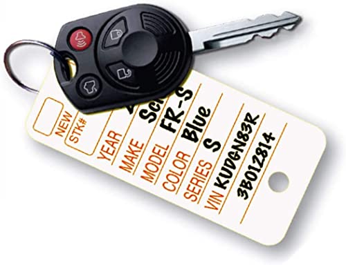 Poly Tag White Key Tags with Ring - 250 Count - Includes Rings and 2 Fine Point Pens - Plastic Car and Automotive Dealer Tags - view 5