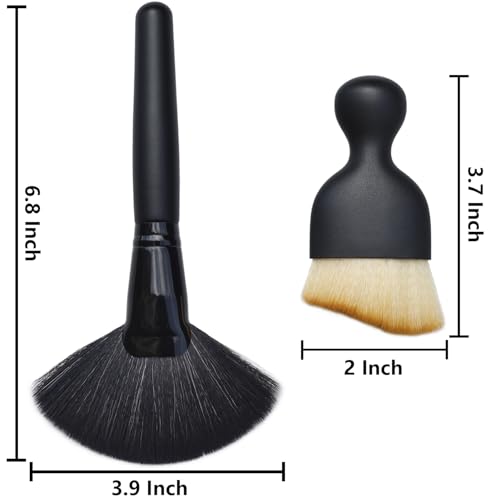 3 Pack Exquisite Microfiber Duster Brush, Car Interior Cleaning Tool, Small Barber Duster Tool, Hair Cutting Brush, Small Dust Cleaning Tools - view 2