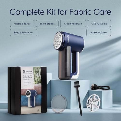 Rechargeable Fabric Shaver | 3-Speed Lint Remover for Clothes & Furniture | Eliminates Fuzz & Pilling | Electric Lint Shaver with LED Display & Type-C Fast Charging Port - Blue - view 6