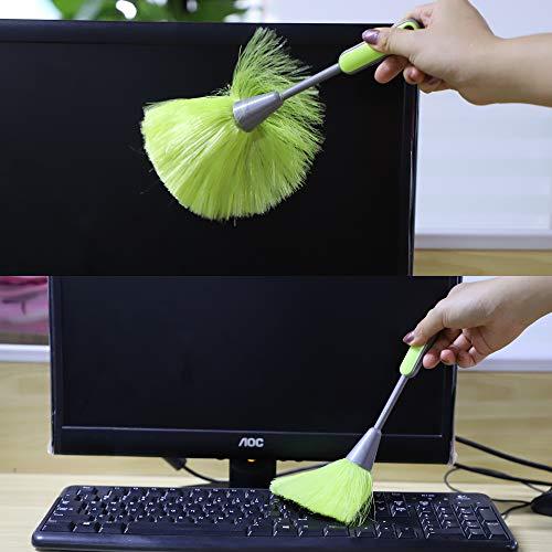 3 Pack Fluffy Microfiber Delicate Kitchen Duster Laptop Keyboard Brush Computer Screen Cleaner Tool Mini Dusting Wand (Blue, Green, Pink) - view 5