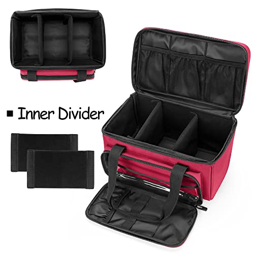 Empty First Aid Kits Case, Family Medical Supplies Storage Bag, Red - view 2