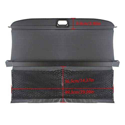 Black Retractable Luggage Shade Cargo Rear Cover Replacement for Smart Fortwo 2007-2014 - view 4