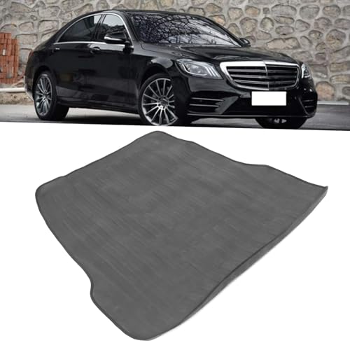 Black Rearunk Mat for S-Class 2014+ with Raised Lip, Anti-Scratch - view 6