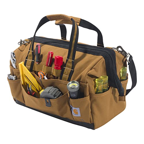 Onsite Tool Bag, Durable Water-Resistant, Tool Storage Bag, Heavyweight, 16-Inch, Brown - view 2