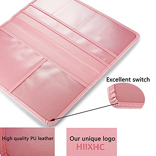 Car Registration and Insurance Card Holder - PU Leather Vehicle Glove Box, Essential Document Organizer Wallet Case Organizer for ID, Driver's License, Cards, Car Accessories for Women&Men - view 5