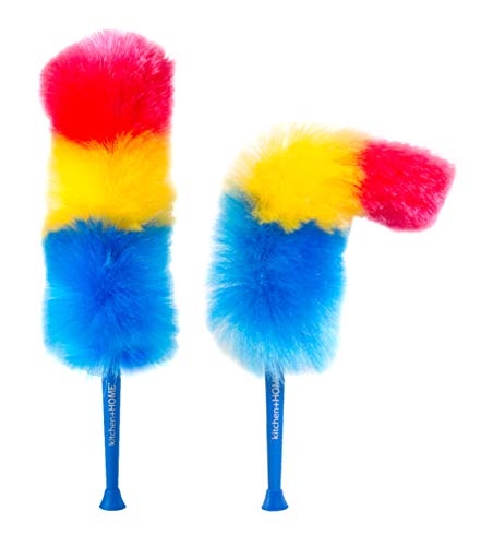 Kitchen + Home 23” inch Rainbow Static Duster - Electrostatic Feather Duster Attracts dust Like a Magnet! - view 2