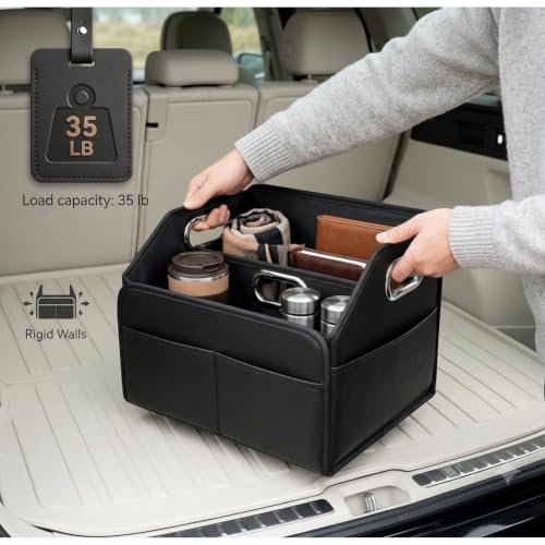 Car Storage Organizer, Foldable Car Seat Organizer with Removable Divider - view 5