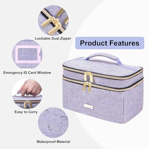 Travel Medicine Pill Bottle Organizer Bag with Portable Small Pouch - view 4