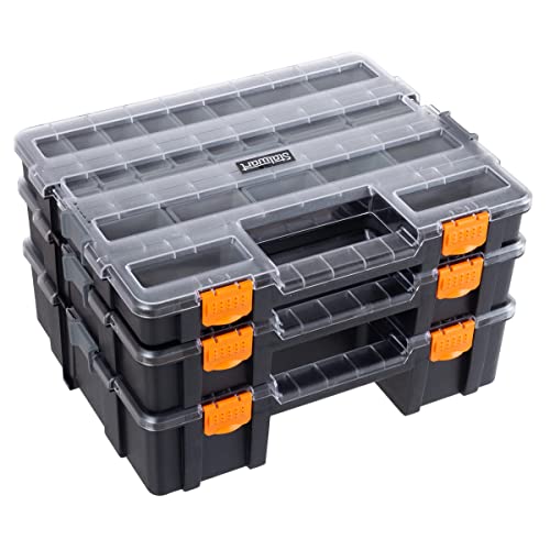 Tool Box Organizer - 3-in-1 Portable Small Parts Organizer, Gray