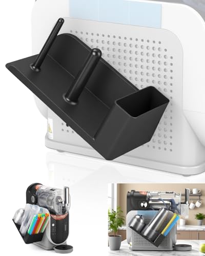 Cup Organizer for Ninja Slushie Machine FS301 & FS300-3-in-1 Side-Mounted Holder for Cups, Lids & Straws - Accessories for Ninja Slushie Machine