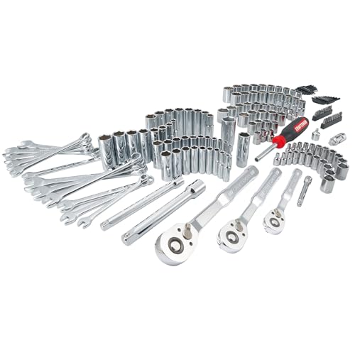 Socket Set, 159 Piece Socket Wrench Set Mechanics Tools 1/4-in., 3/8-in., and 1/2-in(6 Point and 12 Point, 90-Tooth (CMMT12125) - view 5