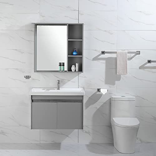 5-Piece Bathroom Hardware Accessories Set Brushed Nickel, Bathroom Towel Bar Holder Sets Wall Mounted Stainless Steel, 23.6-Inch - view 6