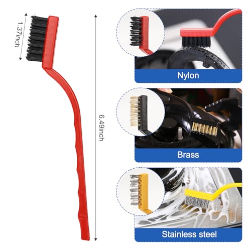 Auto Car Detailing Brush Set Car Interior Cleaning Kit Includes 3 Boar Hair Detail Brush,3 Wire Brush, 3 Air Vent Brush for Cleaning Car Interior Exterior, Dashboard Engines Leather Wheel - view 7