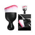 Car Detailing Brush, Curved Soft Bristles Auto Removal Dust Collectors, Universal Vehicle Dashboard, Air Conditioner Vents etc Interior Cleaning Tool Accessories (White/Red)