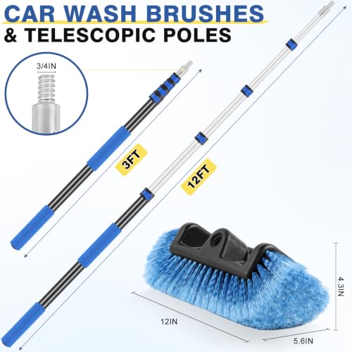3 to 12FT Car Wash Brush with Long Handle - view 3