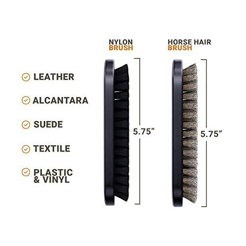 Leather and Alcantara Brush Set for Detailing Leather Seats, Steering Wheels | 2-Pack - view 2
