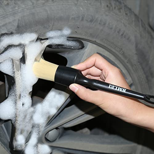 3pcs Car Detailing Brushes Set, Boars Hair Car Detail Brush Kit - view 4