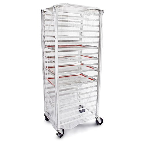 Clear Plastic Sheet Pan/Bun Pan Rack Cover, 20-Tier - view 3