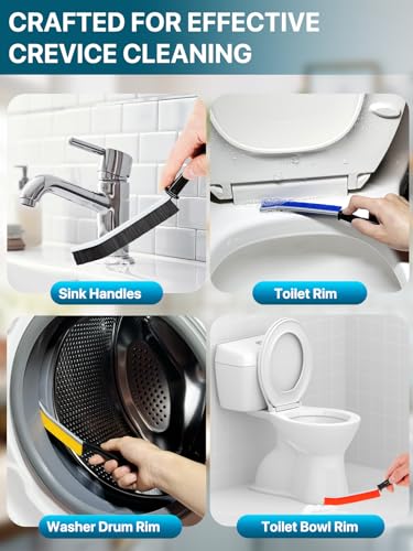 6Pcs Hard Bristle Crevice Cleaning Brush, Multifunctional Premium Crevice Cleaning Tool, Designed for Cleaning Narrow Spaces, Suitable for Toilet, Faucets,Kitchen,Grout - view 4