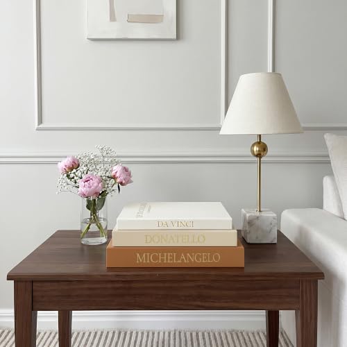3-Piece Linen Decorative Book Box Set, Fabric Covered Fake Books for Shelf Decor, Modern Aesthetic Storage Books with Secret Compartment, Neutral Home Decor (Terracotta-Beige-White) - view 3
