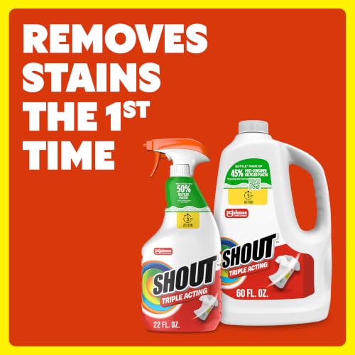Shout Triple Acting Laundry Stain Remover Spray Refill, 60oz, (1-Pack) - view 2
