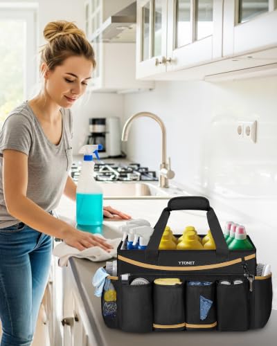 Extra Large Cleaning Bag, Cleaning Caddy Supplies Organizer, Black - view 2
