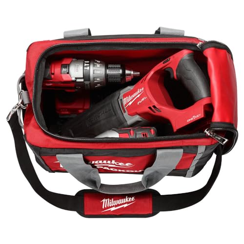 Bag tool 48-22-8321 Tool Bag, 9.6 in W, 15 in D, 12.2 in H, 2 -Pocket, Polyester, Black/Red - view 4