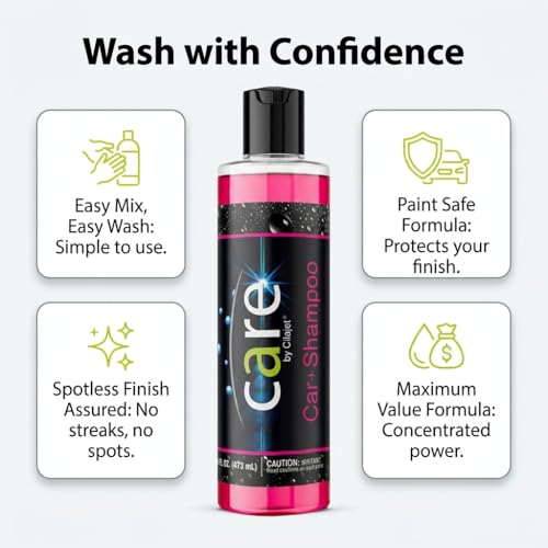 Care Car-Shampoo and Soap - Car Detailing Kit Essential - Vehicle Cleaning Supplies - Produces Thick, Foamy Suds - Gentle on Wax and Sealants, 16 Oz. - view 5