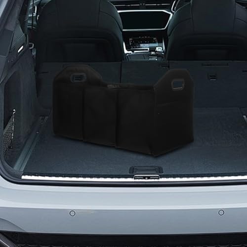 Car Trunk Organizer Black Multiple Compartments Foldable Oxford Cloth - view 7