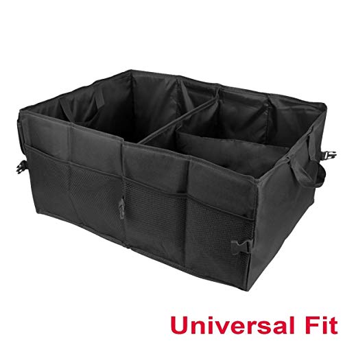 Cargo Organizer Storage Container Collapsible Basket Universal For Cars Trunks SUVs with Two Handles and Side Pockets (Size: L 24" x W 15.5" x H 10") - view 2