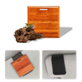 Car Air Freshener Starter Kit with Premium Leather Visor Clip, North American Alder Wood Scent Diffuser, Refillable Solid Wood Odor Eliminator for Vehicle Cabin, Truck & SUV, No Liquid (Velvet Teak)