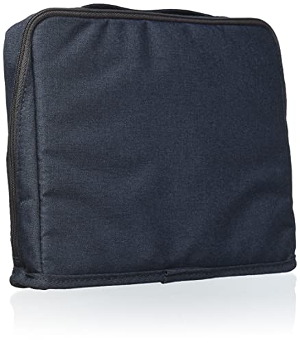 Pencil Case Pouch, Haco-Biz Standing Pen Pouch Bag, Foldable Stand up Pencil Holder Organizer, Large Capacity Portable Pencil Box for Office Supplies, Navy x Khaki (KAHA-HB11B) - view 3