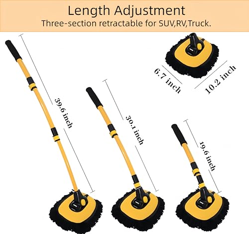 15° Curved Car Wash Brush, Car Wash Mop with Long Handle - view 4