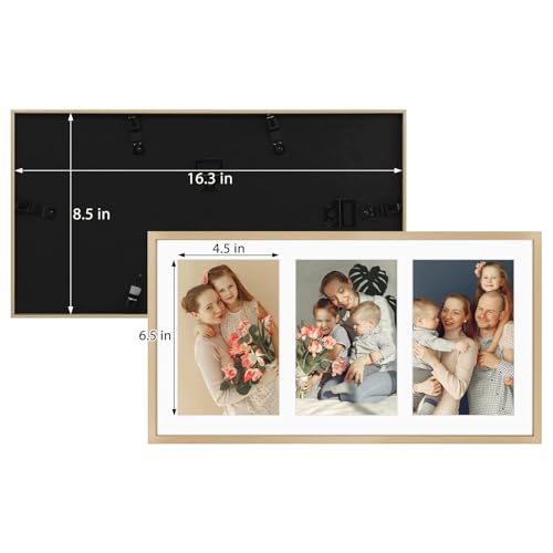 8.5x16.3 Collage Frame for 3 5x7 Photos Gold 1 Pack - view 4