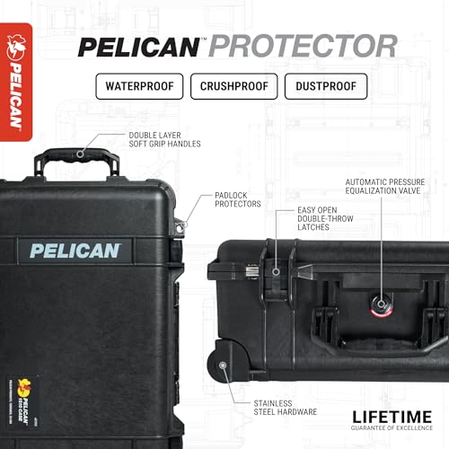 Pelican 1510 Case with Padded Dividers (Black) - view 4