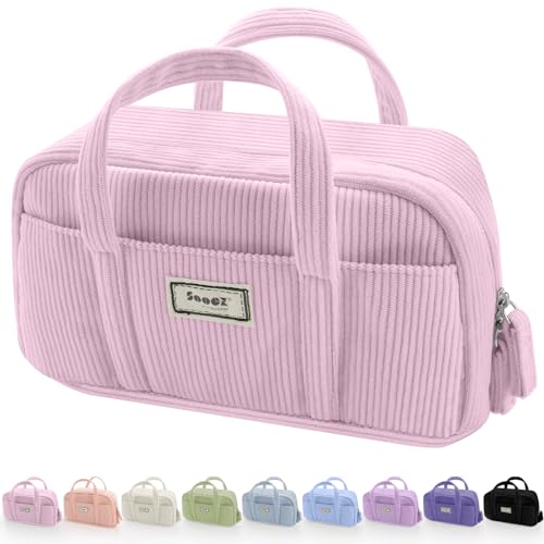 Large Pencil Case Pouch, Extra Big Pencil Bag with 5 Compartments