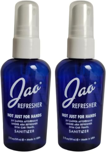Brand Refresher | Multipurpose Travel Hand Sanitizer, Face Moisturizer, Toner For Face, & Aftershave | Skin Care Travel Essentials | Plant-based | No Parabens, No Sulphates | 2 oz (Pack of 2)