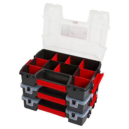 Storage Organizer, Small Parts Organizer, 3-Packs with 10-Compartments, Lid Includes Secure Latch (CMST60964M) - view 3