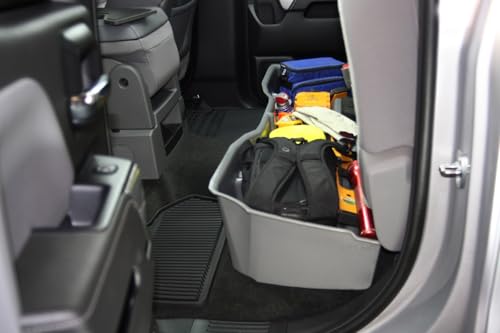 DuHa 10304 Under Seat Storage fits 2014-2019 Chevy Silverado/GMC Sierra Double Cab Classic Style Body |Black Heavy-Duty Back Seat Organizer | Includes Dividers - view 5