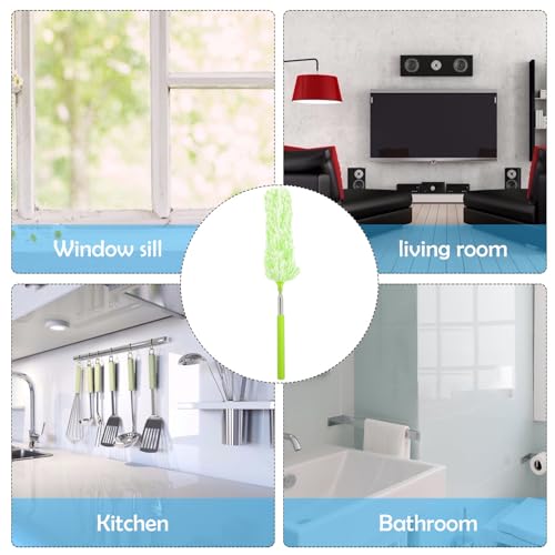 Telescopic Microfiber Duster Wand with Bendable Head, Reusable Cleaner - view 5