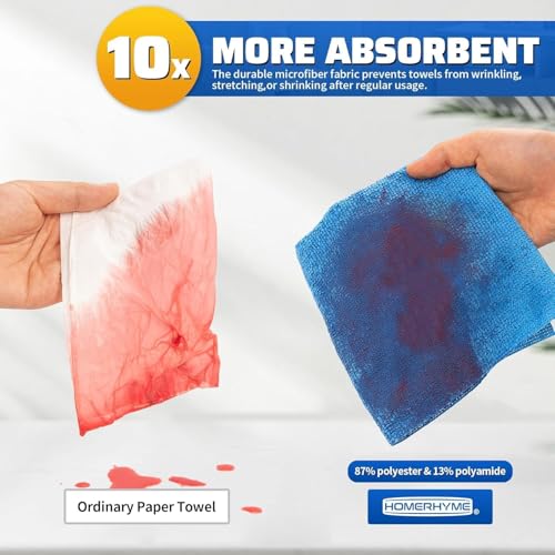 Microfiber Cleaning Cloth Roll,300 Pack Tear Away Microfiber Towels, Reusable Washable Shop Towels, Lint Free All-Purpose Cleaning Rags for Car Kitchen Garage Bar 11.5"x11.5" - view 5