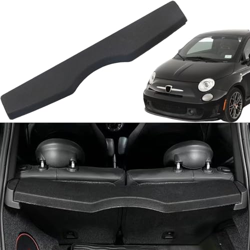 Cargo Cover for Fiat 500 2012-2017 Accessories - Rear Trunk Security Cover Shielding Shade, Black - view 2