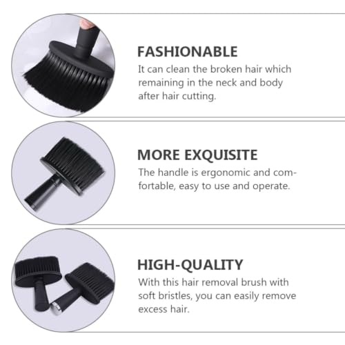 2pcs Neck Duster Brush for Hair Removal, Barber Use, Black - view 6