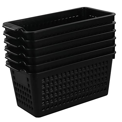 Slim Plastic Organization and Storage Baskets, 6-Pack Organizer Bins - view 7
