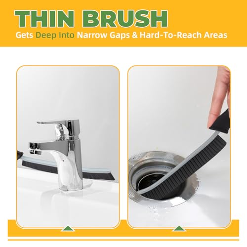 Crevice Cleaning Brush, 3 Pack Hard Bristle Grout Brush - view 2