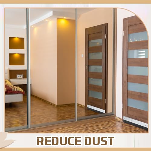 Brush Door Sweep for Exterior Interior, 36 Inches, Silver, 4 Pack - view 5