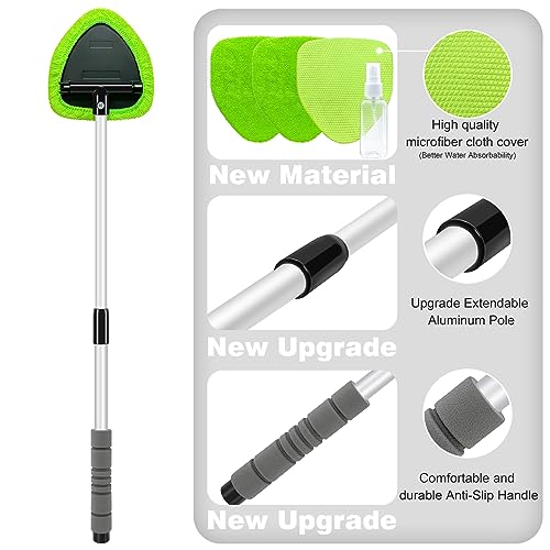 Windshield Cleaner Tool- XINDELL Car Window Cleaning Supplies Wash Kit Essentials Interior Windshield Washer Brush for Auto Glass Truck Vehicle Accessories - view 3